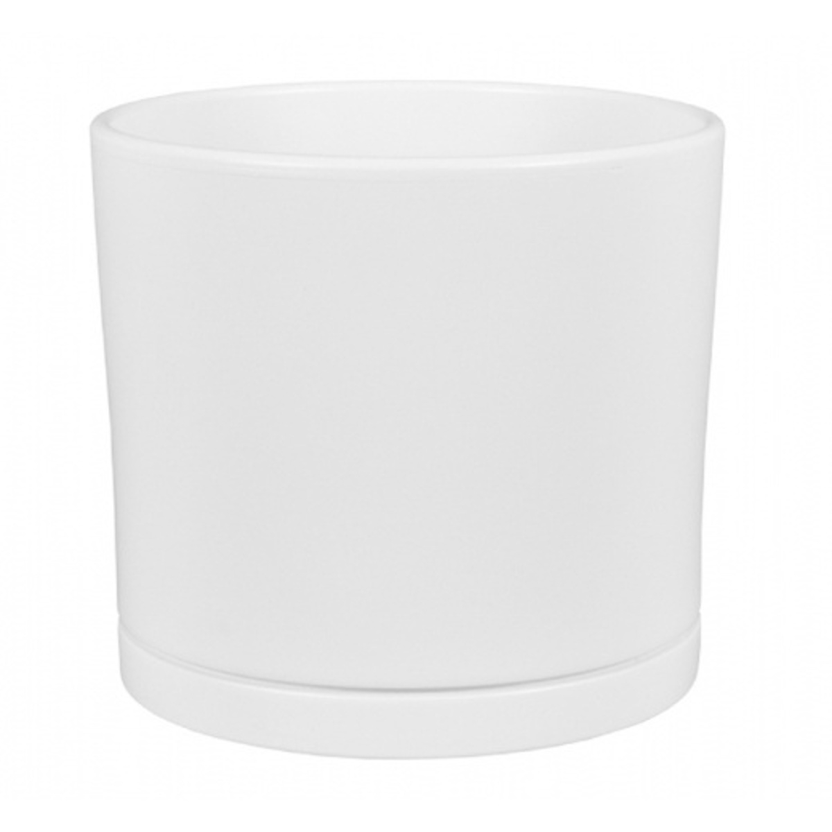 Keramické obaly - Obal na květináč keramický ADONIS PALETE matný bílý 17cm