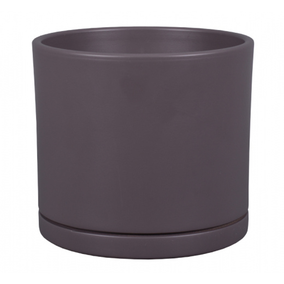 Keramické obaly - Obal na květináč keramický ADONIS PALETE matný tm.šedý 17cm