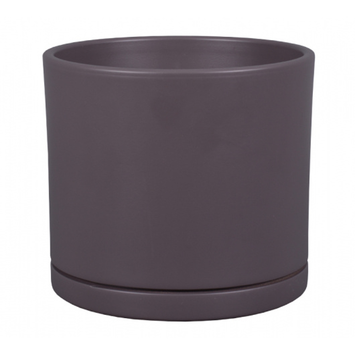 Keramické obaly - Obal na květináč keramický ADONIS PALETE matný tm.šedý 19cm