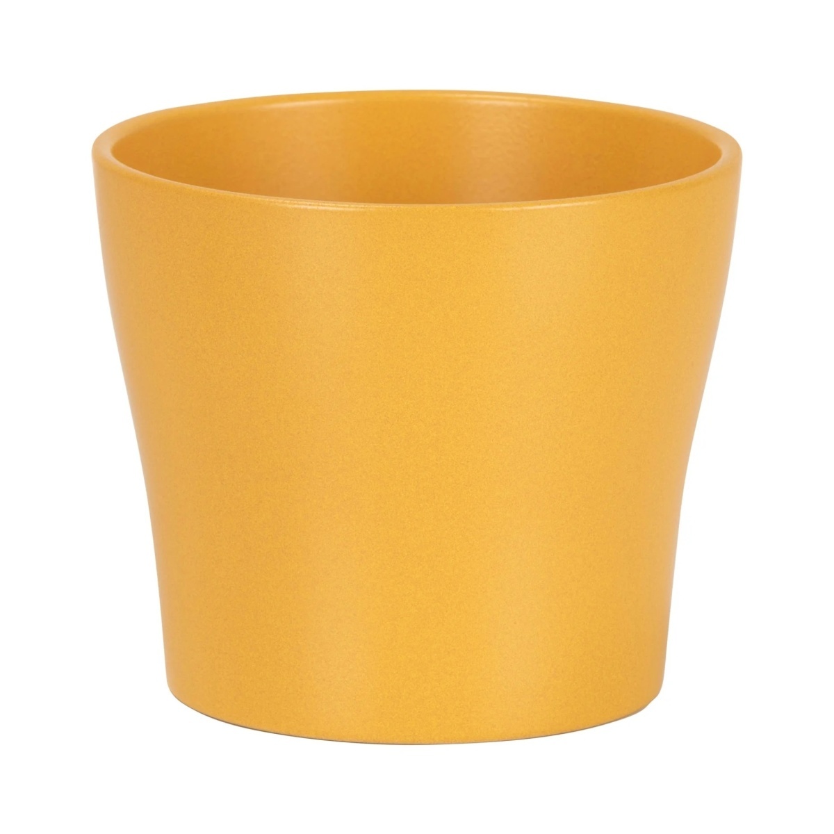 Keramické obaly - Obal na květináč keramický CURCUMA 808 okrový 21cm