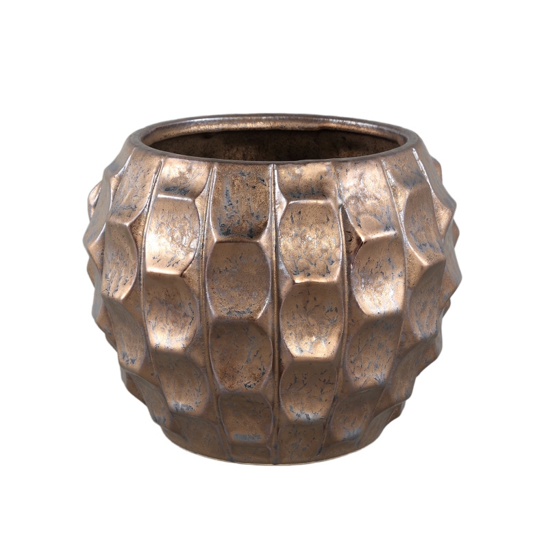 Design pro Váš domov - Obal na květináč keramický DIDAR M bronzový 20cm