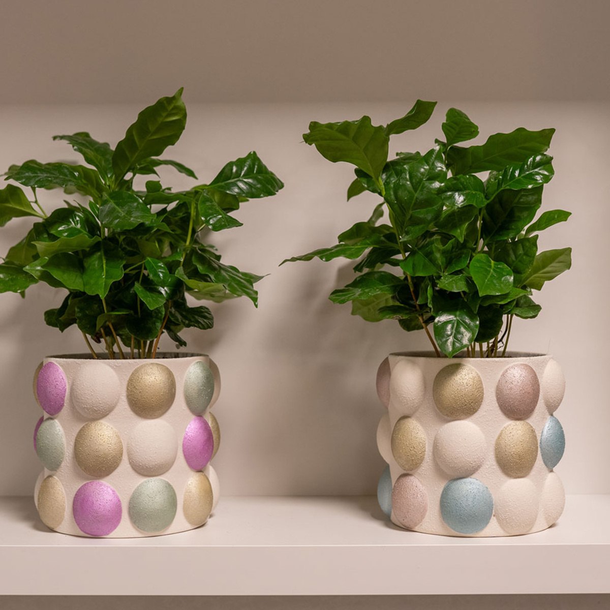 Obal na květináč keramický FUNKY DISCO s bublinami mix 15cm-0