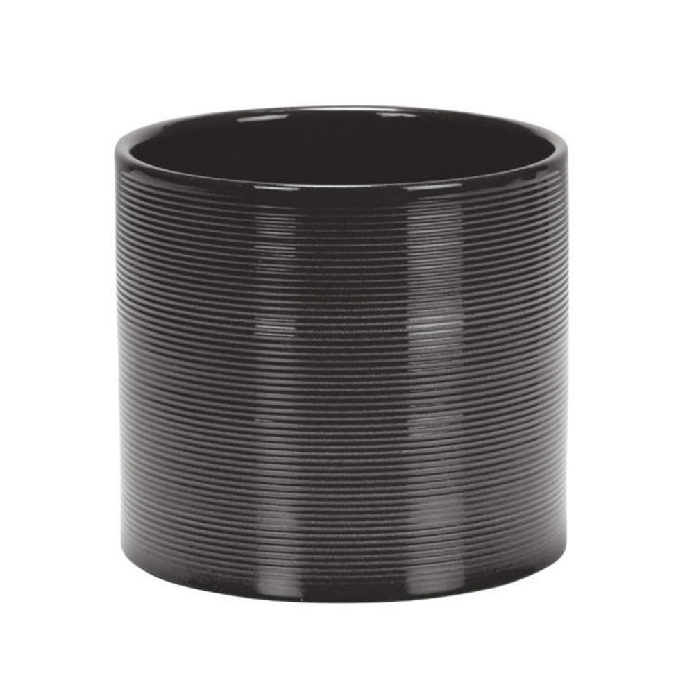 Keramické obaly - Obal na květináč keramický GLASS GREY 828 šedý 12cm