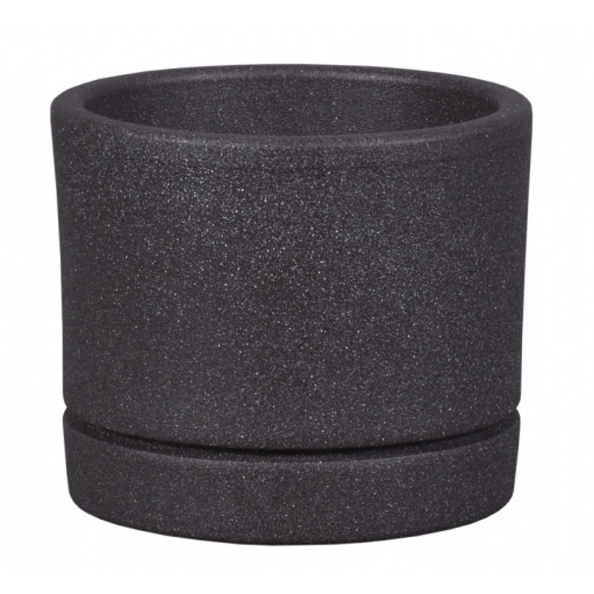 Keramické obaly - Obal na květináč keramický KAKTUS ADONIS STRUKTUR matný tm.šedý 8cm
