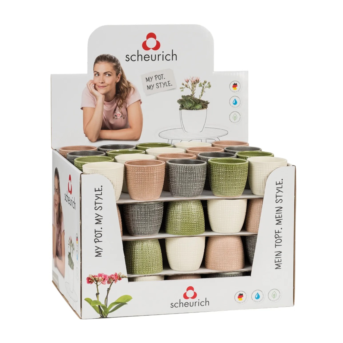 Keramické obaly - Obal na květináč keramický MINI Struktura 866 mix, 10cm