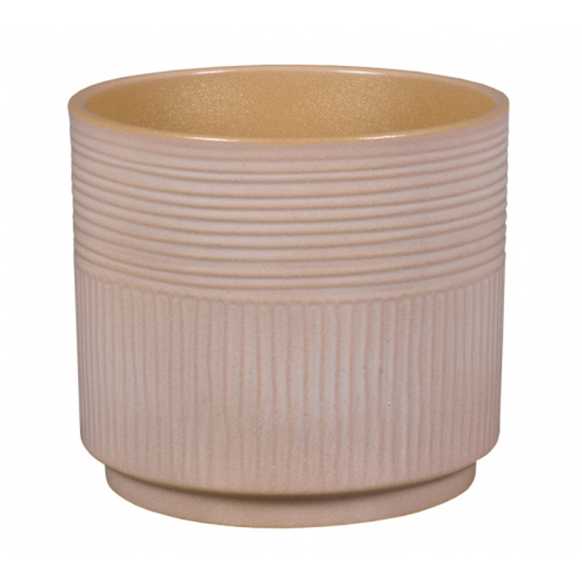 Keramické obaly - Obal na květináč keramický NARRA TERRA sv.oranžový 19cm