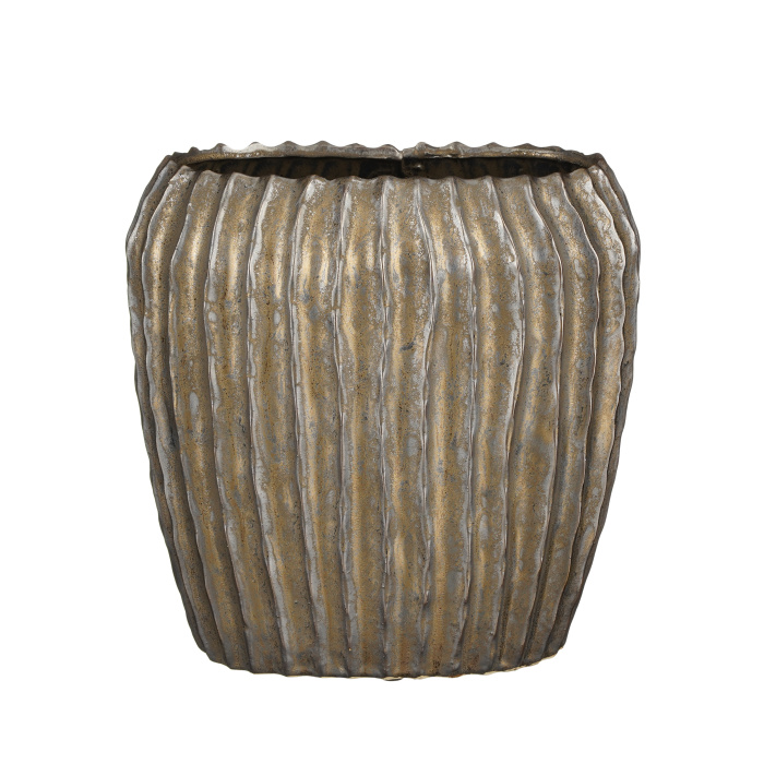 Keramické obaly - Obal na květináč keramický NOMA žebrovaný 27cm