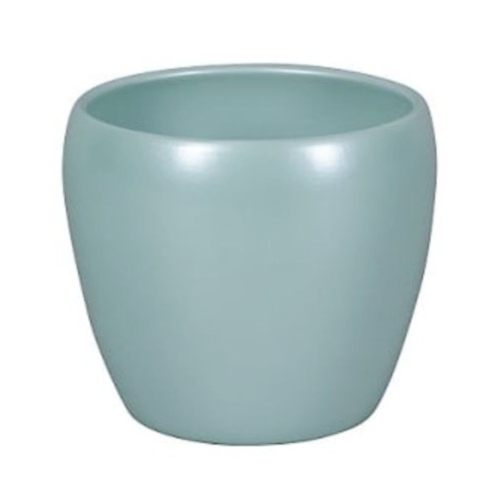 Keramické obaly - Obal na květináč keramický ZT 5500 1-01JP práškovaný zelený 15,6cm