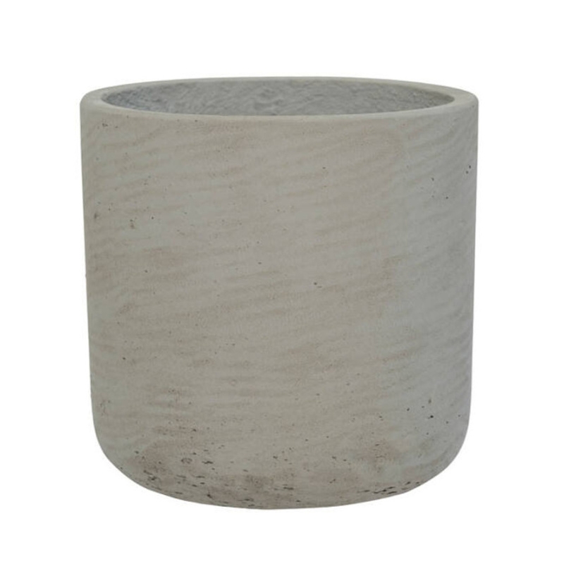 Kompozitní obaly - Obal na květináč kulatý CHARLIE M fiberclay sv.šedý 18cm