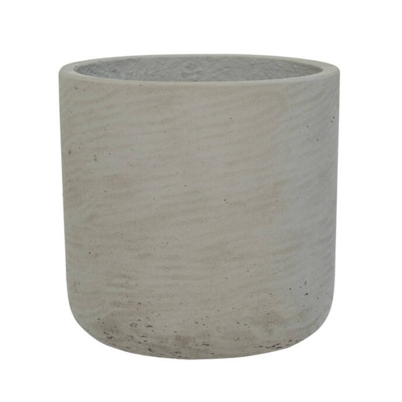 Kompozitní obaly - Obal na květináč kulatý CHARLIE S fiberclay sv.šedý 15cm