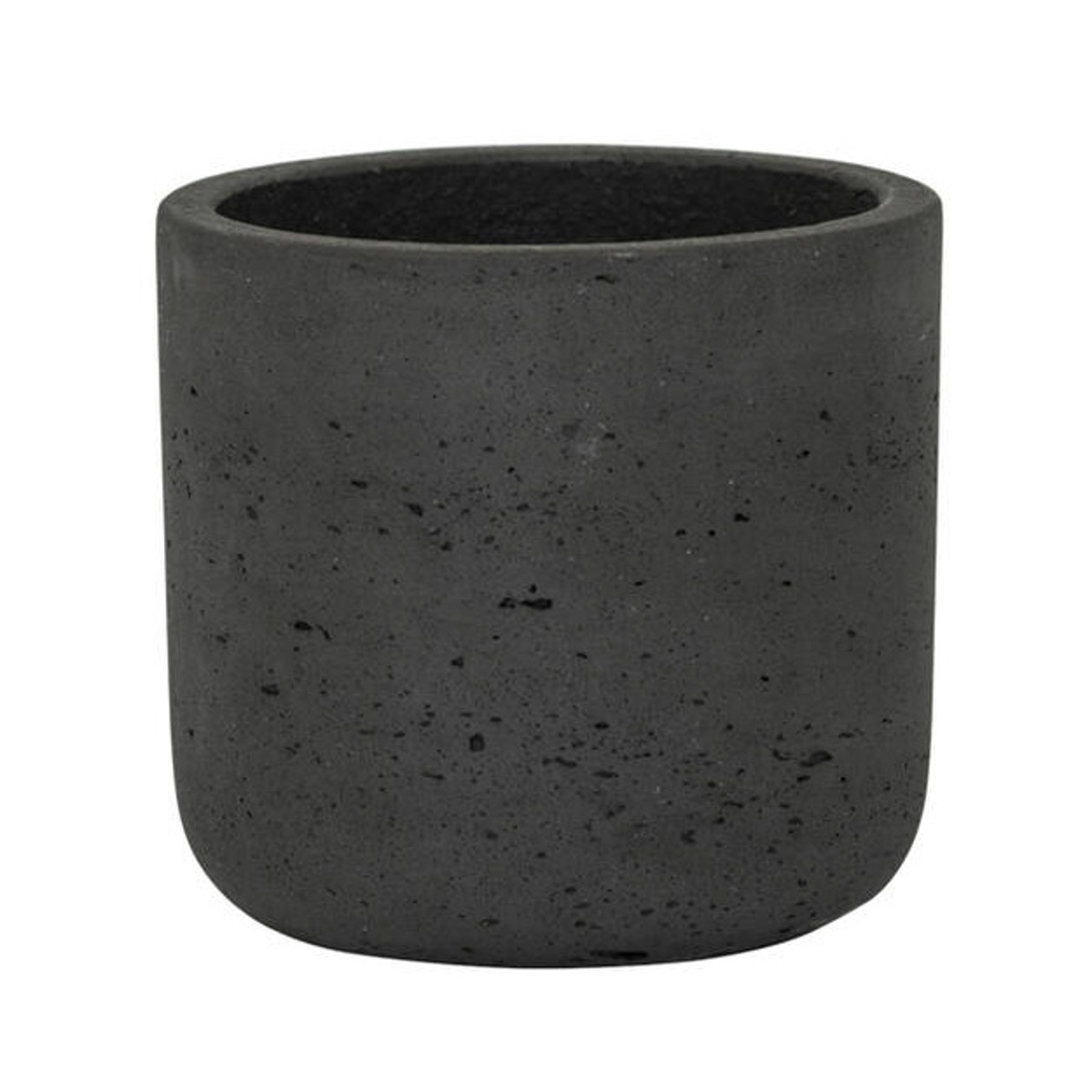 Kompozitní obaly - Obal na květináč kulatý CHARLIE XXS fiberclay černý 10,6cm