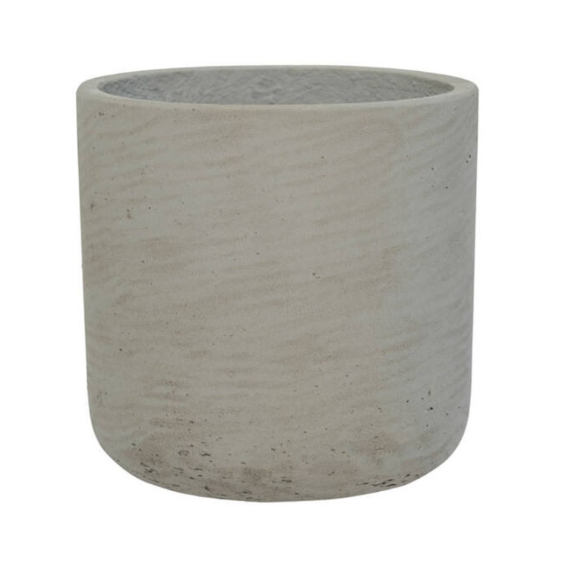 Kompozitní obaly - Obal na květináč kulatý CHARLIE XXXS fiberclay sv.šedý 8,5cm