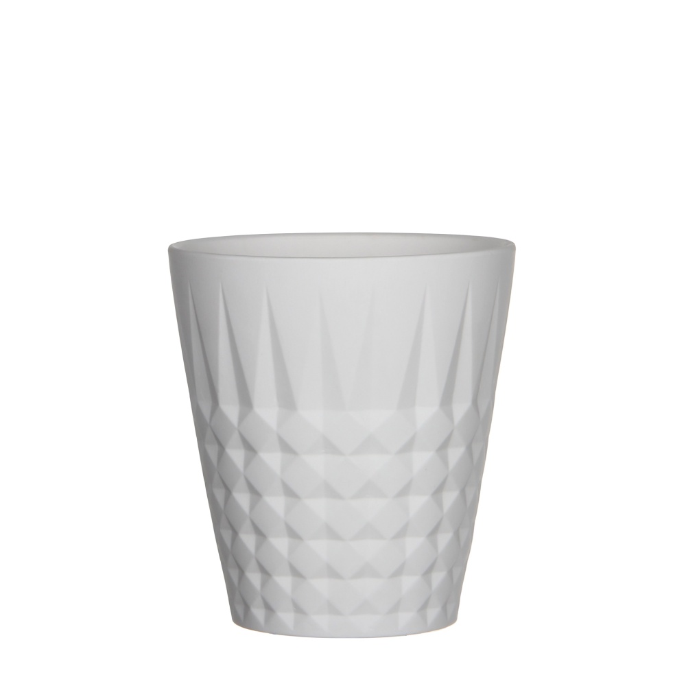 Keramické obaly - Obal na květináč kulatý FLASH keramika bílá mat mix 12cm
