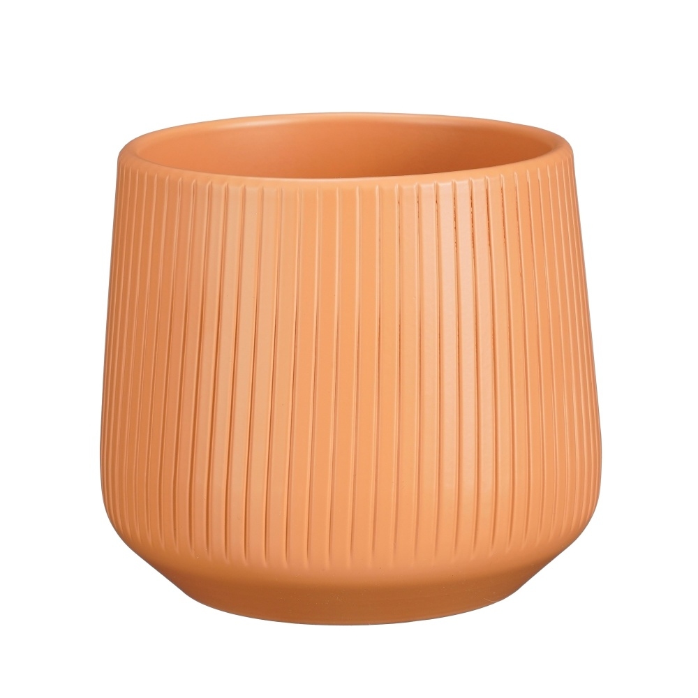Keramické obaly - Obal na květináč kulatý keramický AMBER 15,5cm