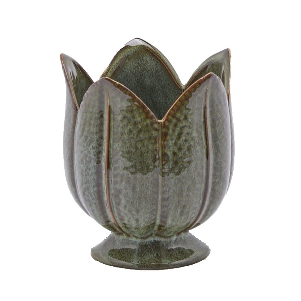 Keramické obaly - Obal na květináč kulatý keramický TULIPÁN 14cm