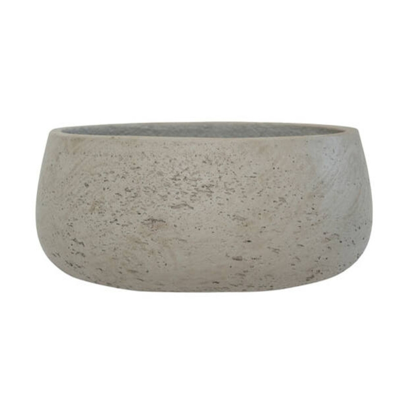 Kompozitní obaly - Obal na květináč kulatý nízký EILEEN L fiberclay sv.šedý 35cm