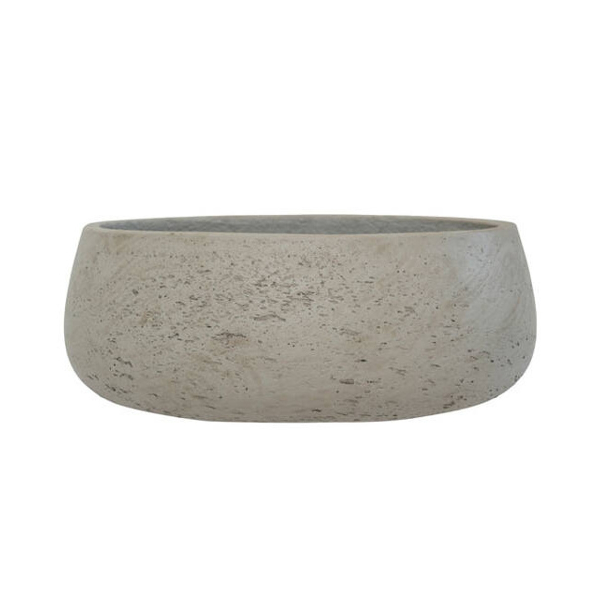 Kompozitní obaly - Obal na květináč kulatý nízký EILEEN M fiberclay sv.šedý 29cm