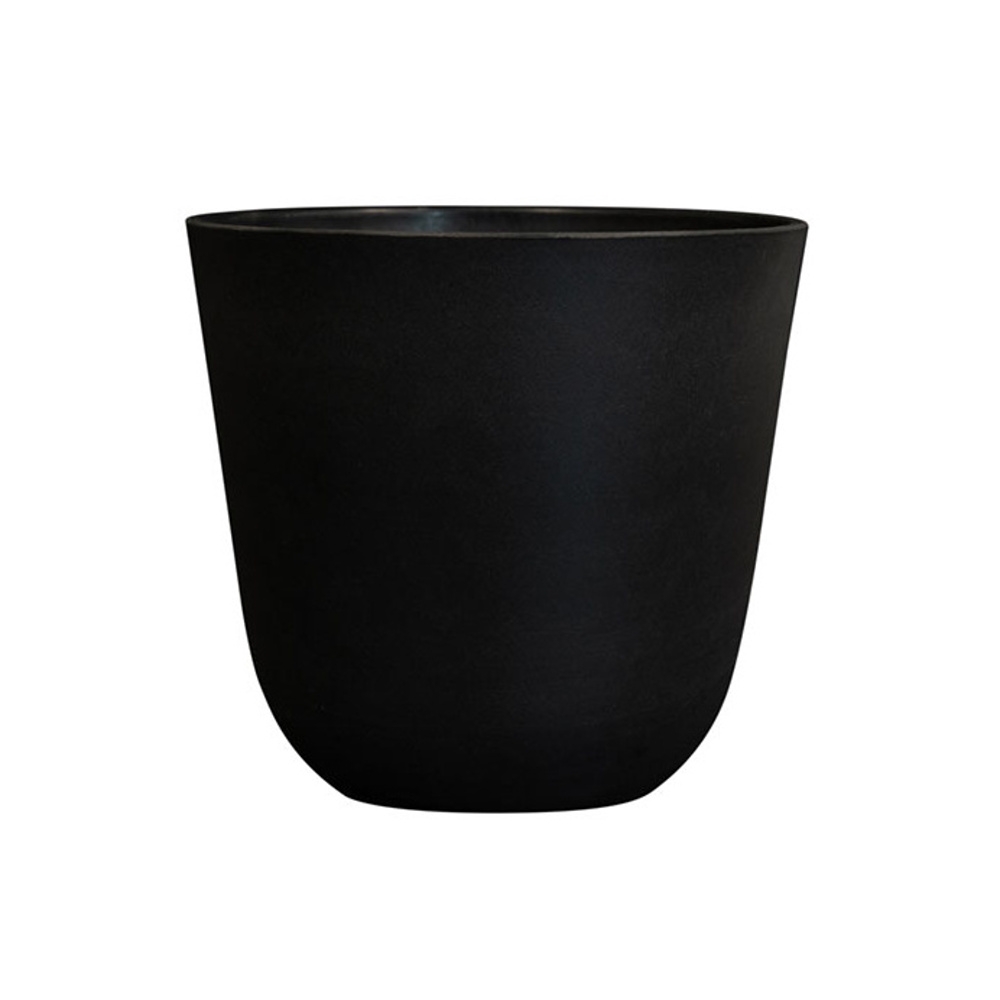 Plastové obaly - Obal na květináč kulatý PALERMO plastový černý 19cm
