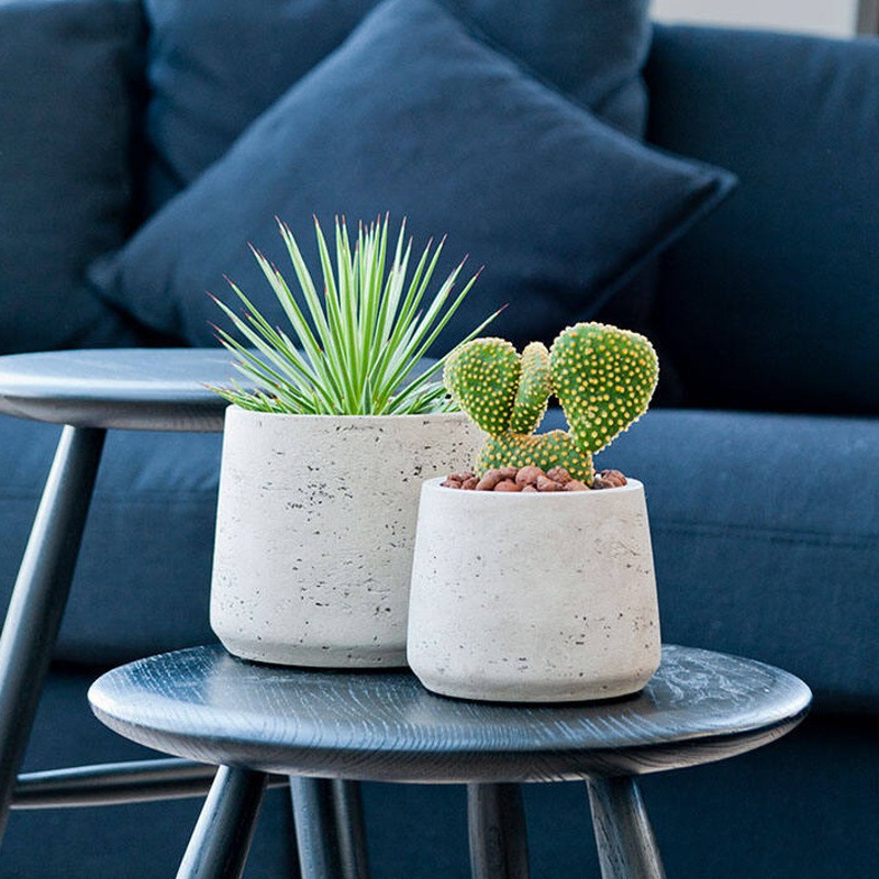 Obal na květináč kulatý PATT L fiberclay sv.šedý 20cm-0