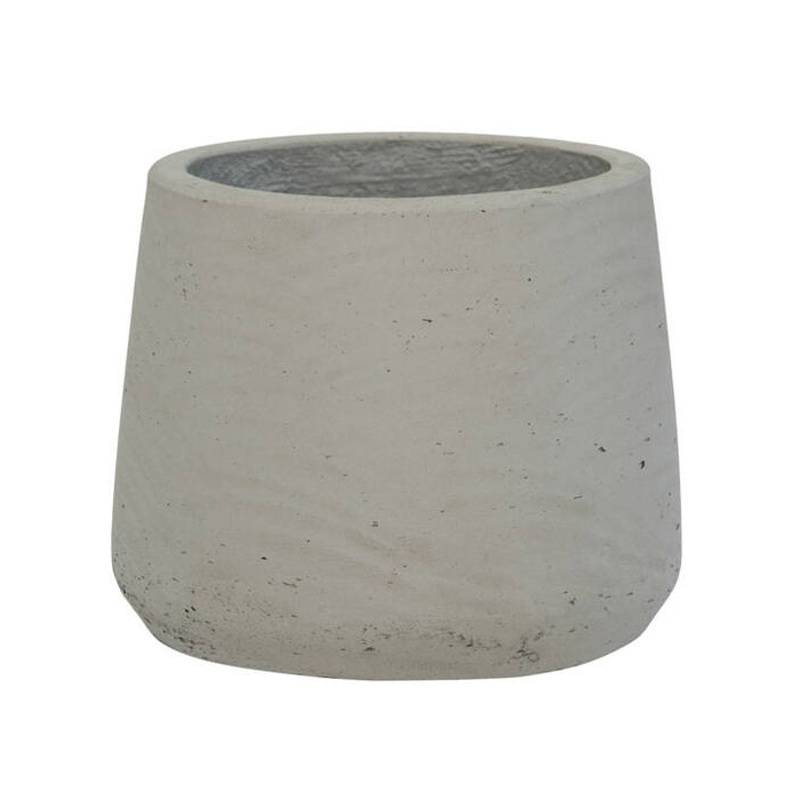 Kompozitní obaly - Obal na květináč kulatý PATT M fiberclay sv.šedý 16,5cm