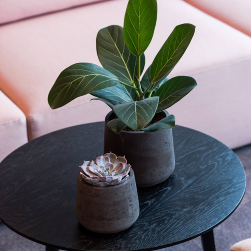 Obal na květináč kulatý PATT S fiberclay černý 13,5cm-0