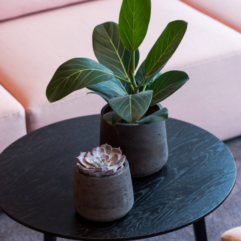 Obal na květináč kulatý PATT XL fiberclay černý 23cm-0