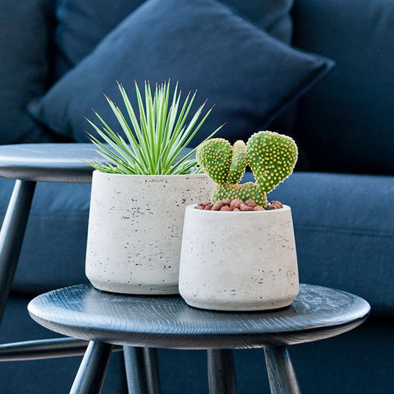 Obal na květináč kulatý PATT XL fiberclay sv.šedý 23cm-0