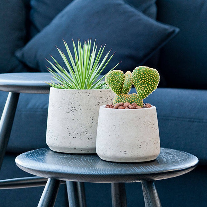 Obal na květináč kulatý PATT XXL fiberclay sv.šedý 34cm-0