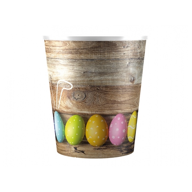 Velikonoce - Obal na květináč kulatý plastový EASTER/VEJCE 12cm