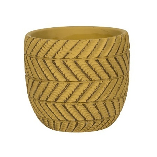 Keramické obaly - Obal kulatý RONDA 1-01 kompozit žlutý 10,5 cm