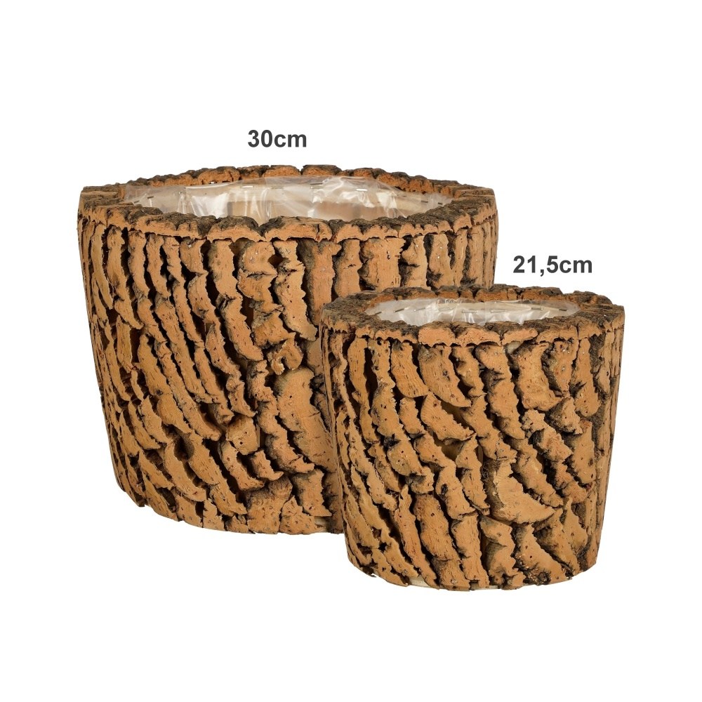 Proutěné a dřevěné obaly - Obal na květináč kulatý z plaveného dřeva 30cm