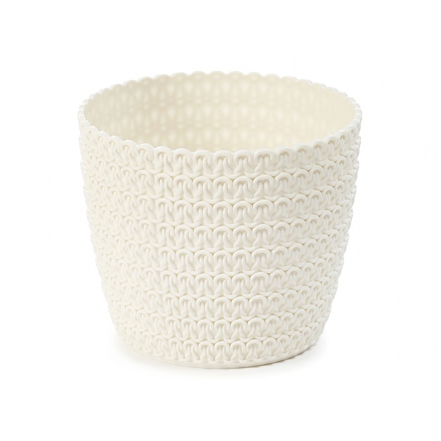 Plastové obaly - Obal na květináč MAGNOLIA JERSEY plast 11cm béžová