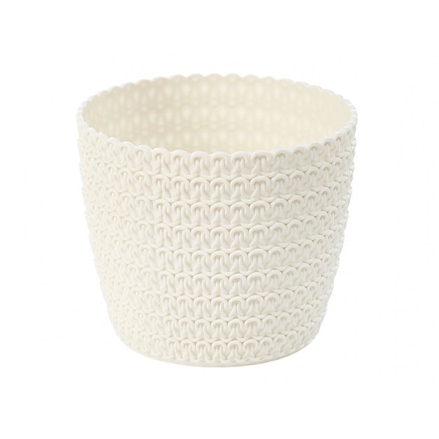 Plastové obaly - Obal na květináč MAGNOLIA JERSEY plast 16cm béžová