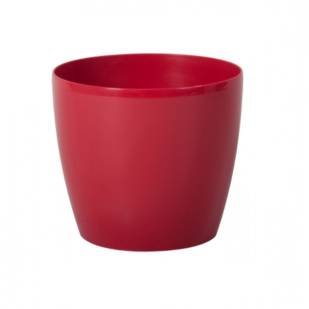 Plastové obaly - Obal na květináč MAGNOLIA plast 12cm červená