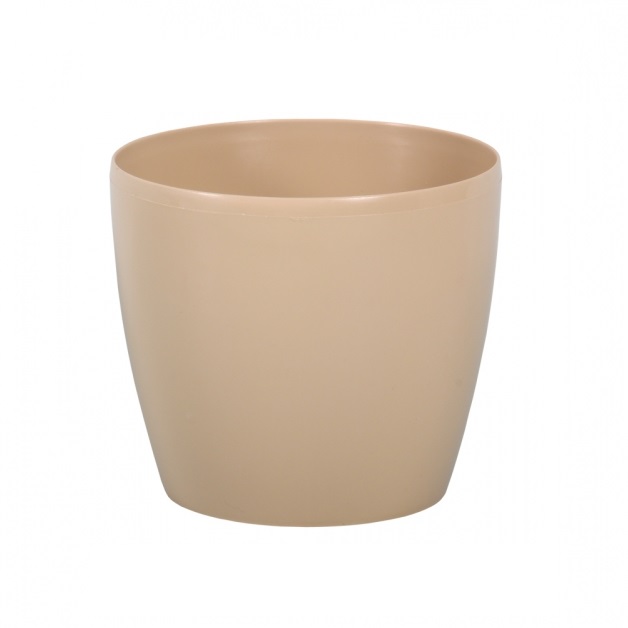 Plastové obaly - Obal na květináč MAGNOLIA plast 14cm cappucino