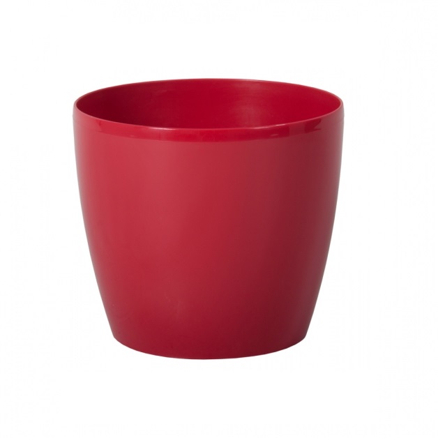 Plastové obaly - Obal na květináč MAGNOLIA plast 25cm červená