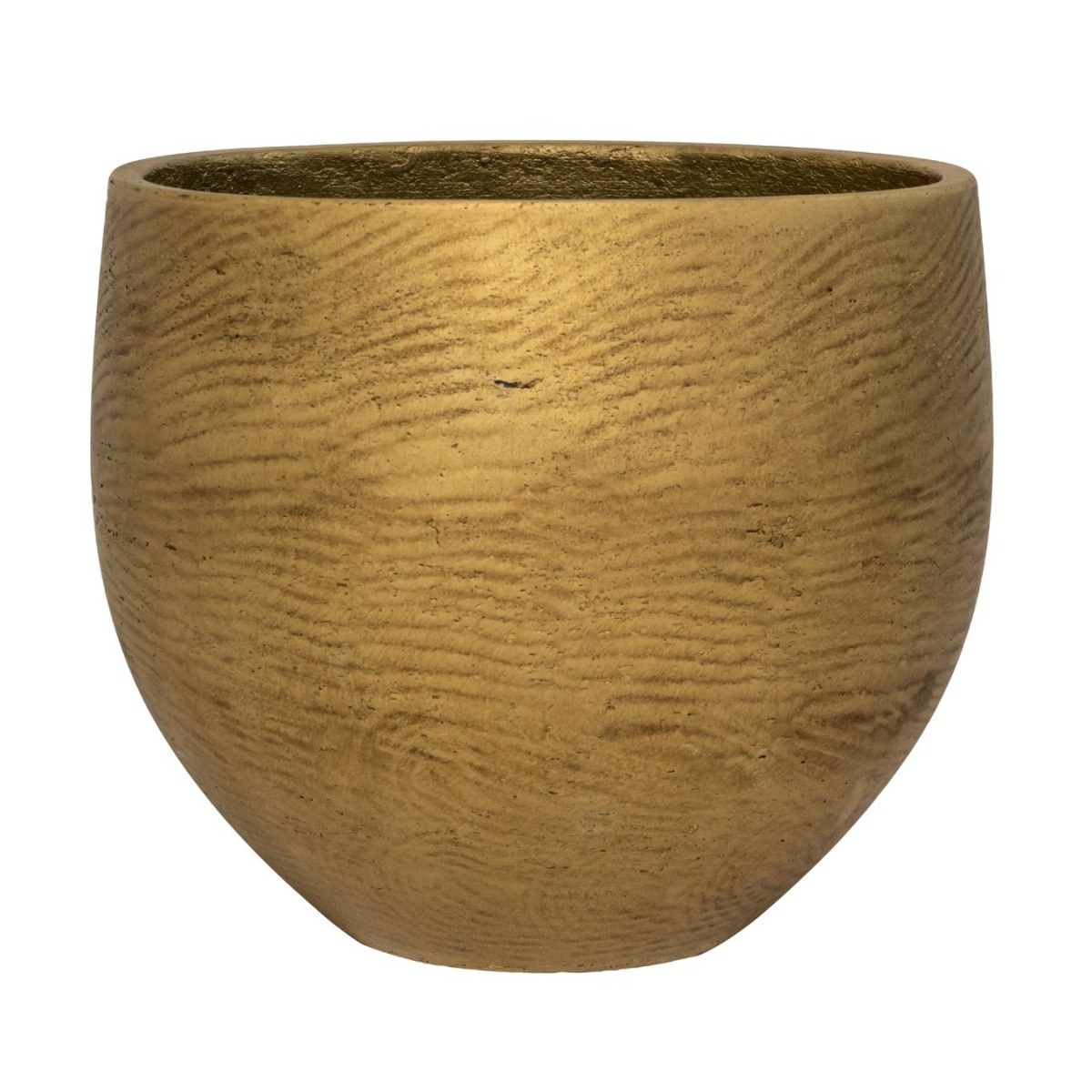 Kompozitní obaly - Obal na květináč MINI ORB S fiberclay zlatý 18cm