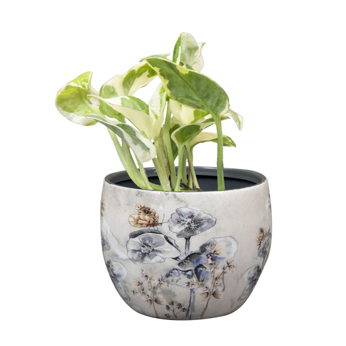 Obal na květináč MOONLIGHT MEADOW kovový bílý 7cm-0