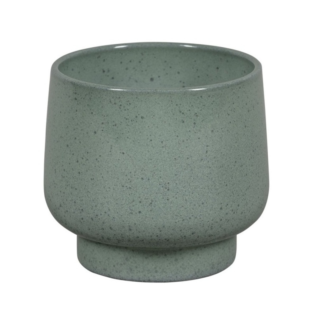 Keramické obaly - Obal na květináč MOOS 1-01A kameninový sv.zelený 12cm