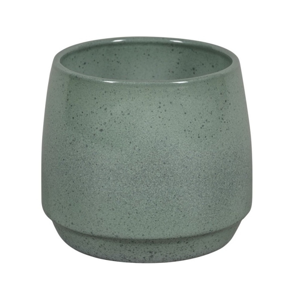 Keramické obaly - Obal na květináč MOOS 1-02A kameninový sv.zelený 12cm