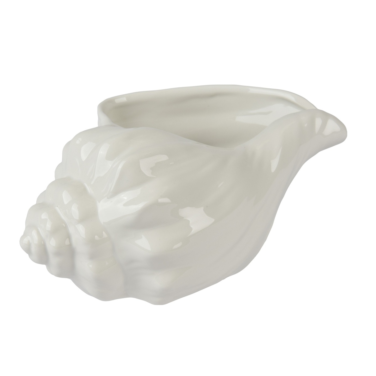 Keramické obaly - Obal na květináč mušle z  dolomitu 14x28cm