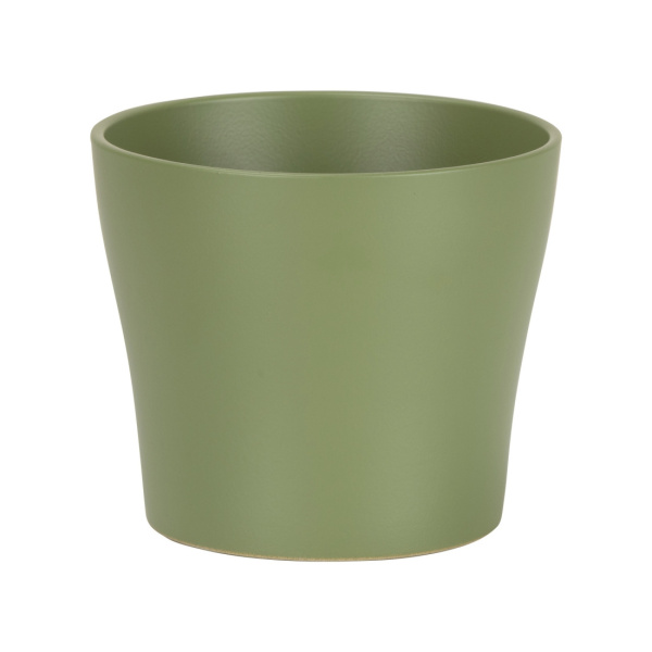 Keramické obaly - Obal na květináč OLIVA 808/11 keramika zelená 11cm