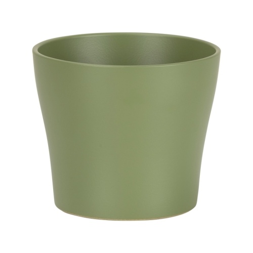 Keramické obaly - Obal na květináč OLIVA 808 keramika zelená 21cm