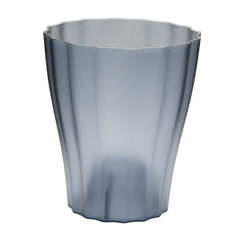 Plastové obaly - Obal na květináč orchidej OLA průsvitný plast 13cm šedá