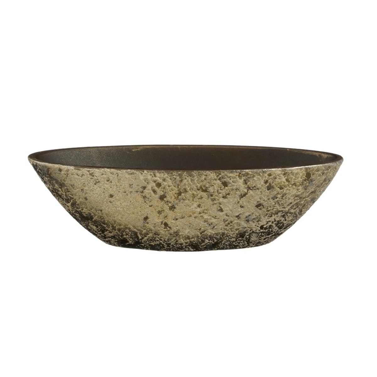 Keramické obaly - Obal na květináč oválný terakotový CLEMENTE antik šampaň 15x48cm