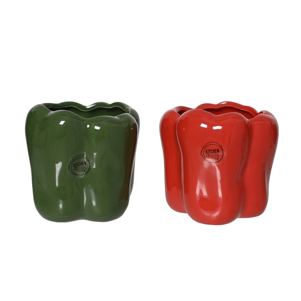 Keramické obaly - Obal na květináč paprika z dolomitu mix 12cm