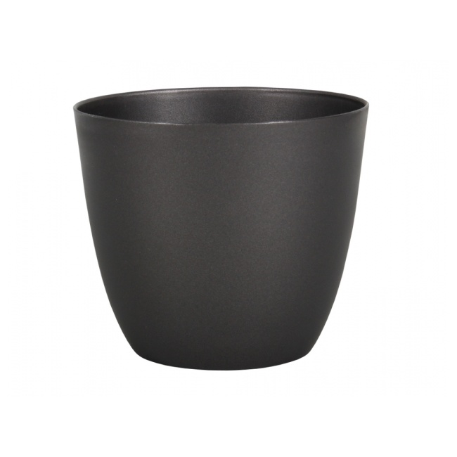 Plastové obaly - Obal na květináč PATRICIE plast antracit 25cm