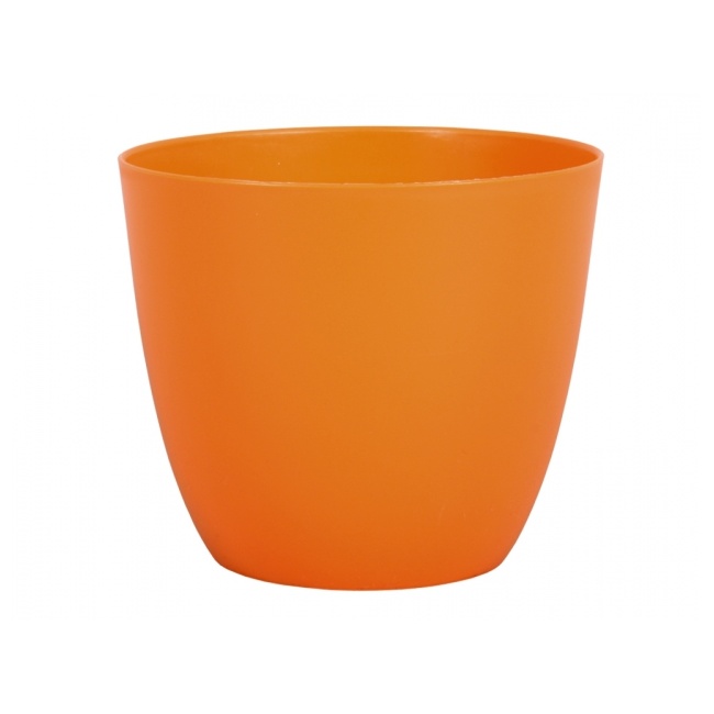 Plastové obaly - Obal na květináč PATRICIE plast oranžová 11cm