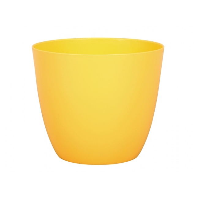 Plastové obaly - Obal na květináč PATRICIE plast žlutá 11cm