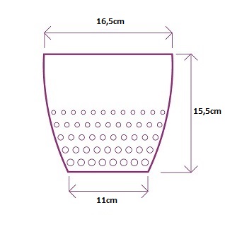 Obal na květináč PERLA plast 16cm červená-0